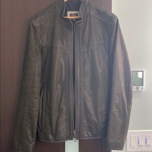 Dark Brown Leather Brioni Leather Men’s Jacket